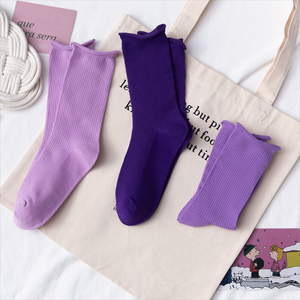 Quentin Bán Buôn Đầy Màu Sắc Vớ Biểu Tượng Tùy Chỉnh Slouch Vớ Cho Phụ Nữ Với Grip Logo Chất Lượng Cao Mới Thời Trang Đồng Bằng Crew Vớ - Product Image 4