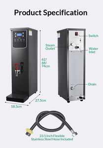 Thương mại 20L thép không gỉ nồi hơi nước nóng Ấm đun nước cho nhà bếp nhỏ sử dụng trong trà sữa cà phê nhà hàng cài đặt - Product Image 3