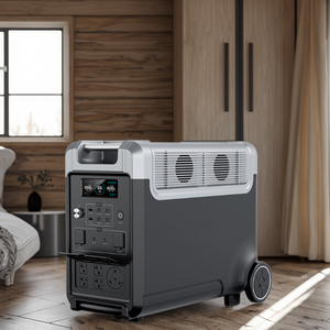 Station d'alimentation portable Lifepo4 3840Wh 3600W, générateur solaire avec poignée de traction robuste pour une utilisation domestique, panne de courant, camping - Product Image 2