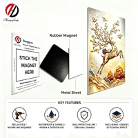 Kit de système magnétique mural pour affiches en aluminium, cadres photo, feuilles protectrices en papier, avec feuille magnétique adhésive en métal pour sublimation