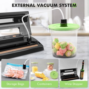 Máquina de vacío de almacenamiento de alimentos de plástico <span class=keywords><strong>para</strong></span> el hogar, bolsa de trabajo constante con ventana visible, <span class=keywords><strong>sellador</strong></span> al vacío - Product Image 3