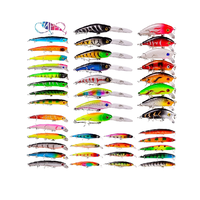 Kit d'appâts de pêche de haute qualité 43 pièces, appâts longue portée, crankbaits, leurres durs, wobblers, hameçons coulants, pêche en eau salée, saumon