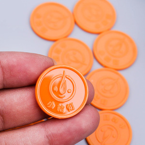 Custom Company Logo Printed 35mm ABS Acrylic Tokens Embossed Colorful Round <strong>Square</strong> <strong>Plastic</strong> Crafts Souvenir <strong>Coin</strong> Model - Product Image 3