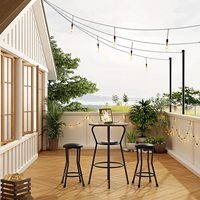 Ensemble Table et chaise de Bar rond, assemblage facile table et chaise de bistrot
