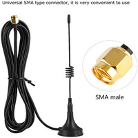 Antena Eksternal 5G Omnidirectional 5 DBi High Gain LTE/GPRS/GSM/3G/4G Full Band Male Suction Cup untuk Penerimaan dan Transmisi WiFi.