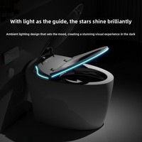 WC intelligent avec commande vocale, lavage à l'eau chaude, siège chauffant, désodorisant, veilleuse et chasse d'eau automatique pour salles de bain modernes