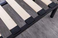 Sommier plateforme en métal rembourré personnalisable, lattes en bois offrant un excellent soutien pour la chambre à coucher