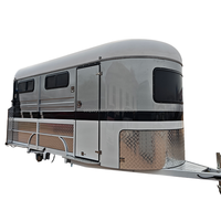 Remorque porte-chevaux 3 places standard australien 2026 avec plancher anti-corrosion et boîte à selles escamotable