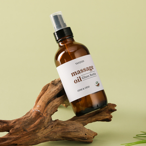 Emballage de crème cosmétique pour soins de la peau personnalisés écologiques, flacons pompe en verre ambré pour toner visage et sérum, 120 ml - Product Image 3
