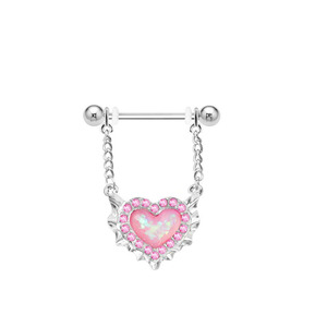 Moda Chic imitado ópalo antialergia vientre oreja labio Piercing joyería vientre anillo joyería de acero inoxidable - Product Image 4