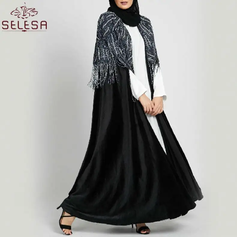 Baju tipdc Wanita moda Trendy donna musulmana manica Maxi abbigliamento interno lungo abbigliamento islamico Casual abito Abaya