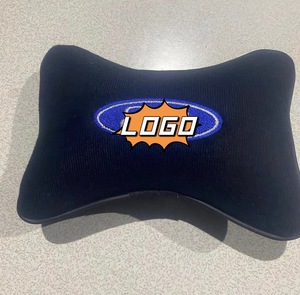 Cojín de Asiento de Auto de Cuero con Espuma Viscoelástica y Logotipo Personalizado para Soporte de Cuello en Automóviles - Product Image 3