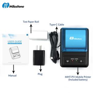 <span class=keywords><strong>Mini</strong></span> <span class=keywords><strong>Impresora</strong></span> Térmica MHT-P11 de 58 mm para Recibos y Tickets con Código QR, Compatible con Android e iOS - Product Image 5