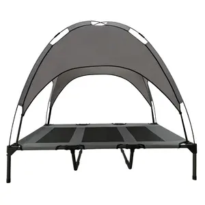 Easy Carry Lower Price Portable Raised Waterproof Pet Cot Folding Outdoor Tent Elevated Dog Bed With Canopy