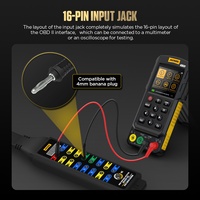 Boîtier de dérivation OBD2 AUTOOL amélioré, affichage de tension OBD 16 broches, détecteur de protocole CAN K-Line LIN à LED couleur pour OBDII