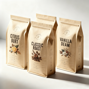 Odm Fabriek Op Maat Gemaakte Kwaliteit Milieuvriendelijke Ritssluiting Voor Voedselrits Verpakking Met Ventielstandaard Zakjes Platte Bodem Koffiezak - Product Image 4