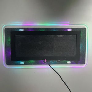 Luci Targa LED Multicolore con Effetto Halo Sequenziale Standard USA, Cornici Targa <span class=keywords><strong>per</strong></span> <span class=keywords><strong>Auto</strong></span>, Rimorchi, UTV, ATV, Camion, Camper - Product Image 2