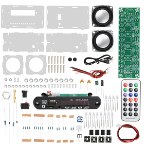 วิทยุ FM ชุดอุปกรณ์อิเล็กทรอนิกส์ DIY ลำโพงที่รองรับ BT 5.0 พร้อมตัวบ่งชี้ระดับเสียงที่ทำงานด้วยเสียง LT875418221748 วิทยุ FM ที่ทำงานด้วยเสียง - Product Image 4