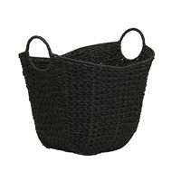 Panier de rangement rond en corde de papier tressée avec poignées, 14,2 po de diamètre x 17 po de largeur x 18 po de hauteur, organisateur domestique, vente en gros