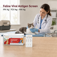 Bandelette de diagnostic rapide 3 en 1 pour le dépistage du virus respiratoire félin (FPV, FCV, FHV Ag) à haute spécificité