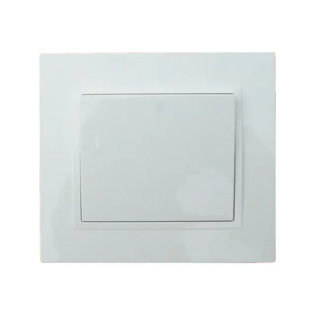 Flush mounted wall switch IP20 ABS 10A white color EU switch single switch