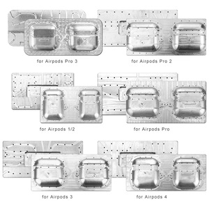 Moule de sublimation 3D Fonlyu pour coques d'<span class=keywords><strong>AirPods</strong></span> Pro 4 3 2 1 – Moule de protection rigide monocouche pour écouteurs Bluetooth à impression DIY - Product Image 1