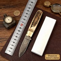 Couteau pliant en acier de Damas, tranchant, pour le camping en plein air, outil de poche