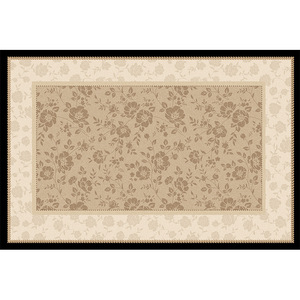EIFFEL HOME Tapis de salon à motif de fleurs et de plantes rétro français en fibre de polyester épaissie, imperméable et résistant aux taches - Product Image 5