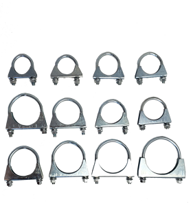 Forma de perno en U 1 2 3 4 5 pulgadas tubo de escape abrazadera de manguera Clip sujetador de coche hierro galvanizado Acero inoxidable abrazadera de perno en U - Product Image 3