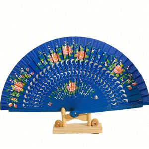 Abanico Plegable de Madera con Logotipo Personalizado al por Mayor, Artesanía Tradicional China de Bambú con Temática Musical para Decoraciones de Boda - Product Image 1