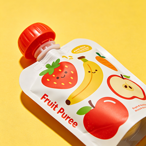 Pochettes souples personnalisées imprimées, résistantes à la chaleur, 150 ml, 300 ml, biodégradables, laminées en aluminium, avec bec verseur, pour jus, boissons et purées - Product Image 2
