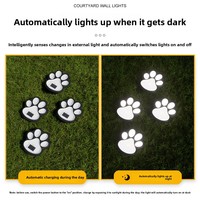Lampe solaire LED pour patte de chien à enfouir dans le sol, étanche, double température, contrôle manuel, pour jardin, décorative