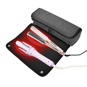 Sac de voyage portable pour fer à friser, design Hawaï imprimé sur mesure, conception 2-en-1, outils capillaires, avec poignée - Product Image 2