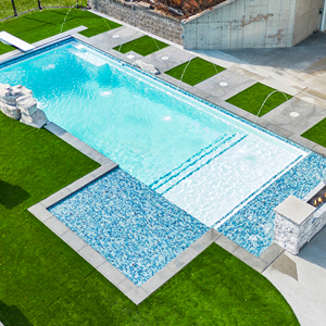 Listo para usar 16X32 Gran Rectangular Fibra de vidrio Piscina Nuevo diseño para el hogar con diseños de mosaico para uso multifamiliar - Product Image 2