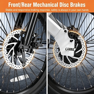 Bicicleta Plegable con Cuadro de Aluminio, Neumáticos Gruesos 20*2.24, Motor de 48V 720W, Velocidad Dual de 20 MPH, Batería de Litio de 20 Millas, Envío Inmediato desde Stock Local en EE. UU. - Product Image 3