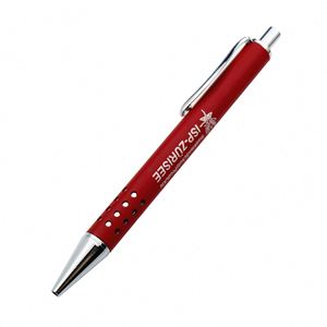 Stylo métallique rétractable 24 trous en laque argentée, fin, promotionnel, largeur d'écriture 1,0 mm, idéal pour affichage de logo ou cadeau - Product Image 2