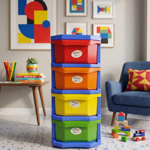 Nuevo Gabinete de Almacenamiento Portátil y Duradero de Plástico Moderno con 4 Cajones y Organizador de Archivos para el Hogar, Dormitorio u Oficina - Product Image 4