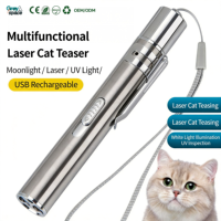 可充电三合一猫用激光笔玩具互动宠物锻炼工具