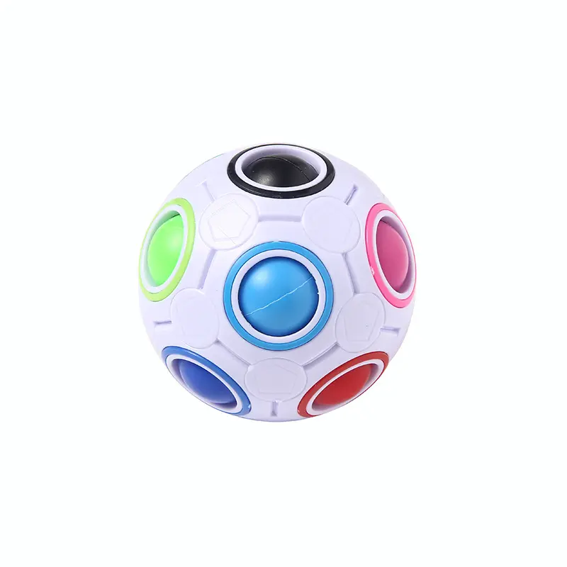 DHF347 नई Fidget कताई शीर्ष इंद्रधनुष जादू गेंद Fidget खिलौने घन सेट बंडल तनाव गेंद मस्तिष्क खेलों Fidget संवेदी खिलौना बच्चे के लिए