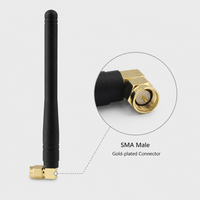 Antenne WiFi verticale à angle droit monopôle 2,4 GHz 2,5 dBi à gain élevé pour routeur PC adaptateur sans fil mâle RP-Male