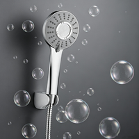 Pommeau de Douche à Main Multifonction à 3 Modes de Jet, Haute Pression, Chromé, Détachable, pour Salle de Bain