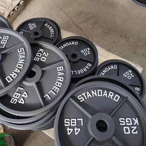 Ensemble de plaques de poids en <span class=keywords><strong>fonte</strong></span> standard pour haltères de musculation, plaques de musculation pour la force athlétique, plaques bumper pour l'entraînement en salle de sport - Product Image 4
