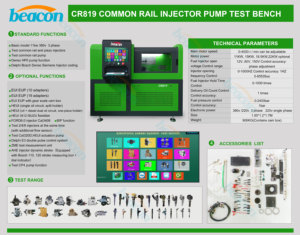 Banco di Prova per Iniettori CR819 EUI EUP HEUI Macchina di Calibrazione per Pompe Iniettori Diesel Common Rail con 6 Test Iniettori - Product Image 5