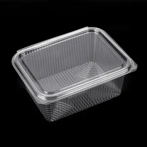 Wholesale Clear Plastic Clamshell Lettuce Packaging Fruit Box For Supermarket