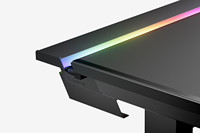 Bureau de Gamer Pliable YG Moderne RGB à Hauteur Réglable avec Surface Métallique, Capacité de Charge 120kg, Idéal pour le Bureau