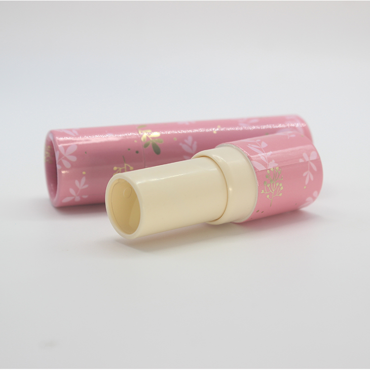 Tube de papier rechargeable écologique de rouge à lèvres de logo de fabricant de rose fait sur commande de conception pour l'emballage cosmétique
