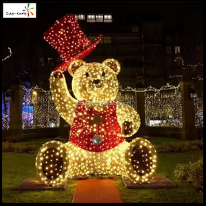 Luces Decorativas Navideñas para Exteriores con Motivo de Oso Polar LED, Clasificación IP44, 2700K Blanco Cálido, Fácil Instalación - Product Image 1