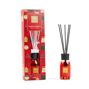 DIFUSOR DE ESSENCE DE 125 ML CON VARILLAS DE ALGODÓN DE NARANJA Y CANELA - Product Image 1