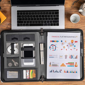 Nhà Máy tài liệu tổ chức A4 PU da danh mục đầu tư dây kéo thư mục tập tin Túi tổ chức - Product Image 4