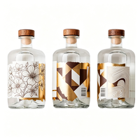 Étiquettes personnalisées de luxe pour bouteilles de whisky, vin et bière - Autocollants en vinyle adhésif imperméable pour spiritueux et bourbon - Logo personnalisé